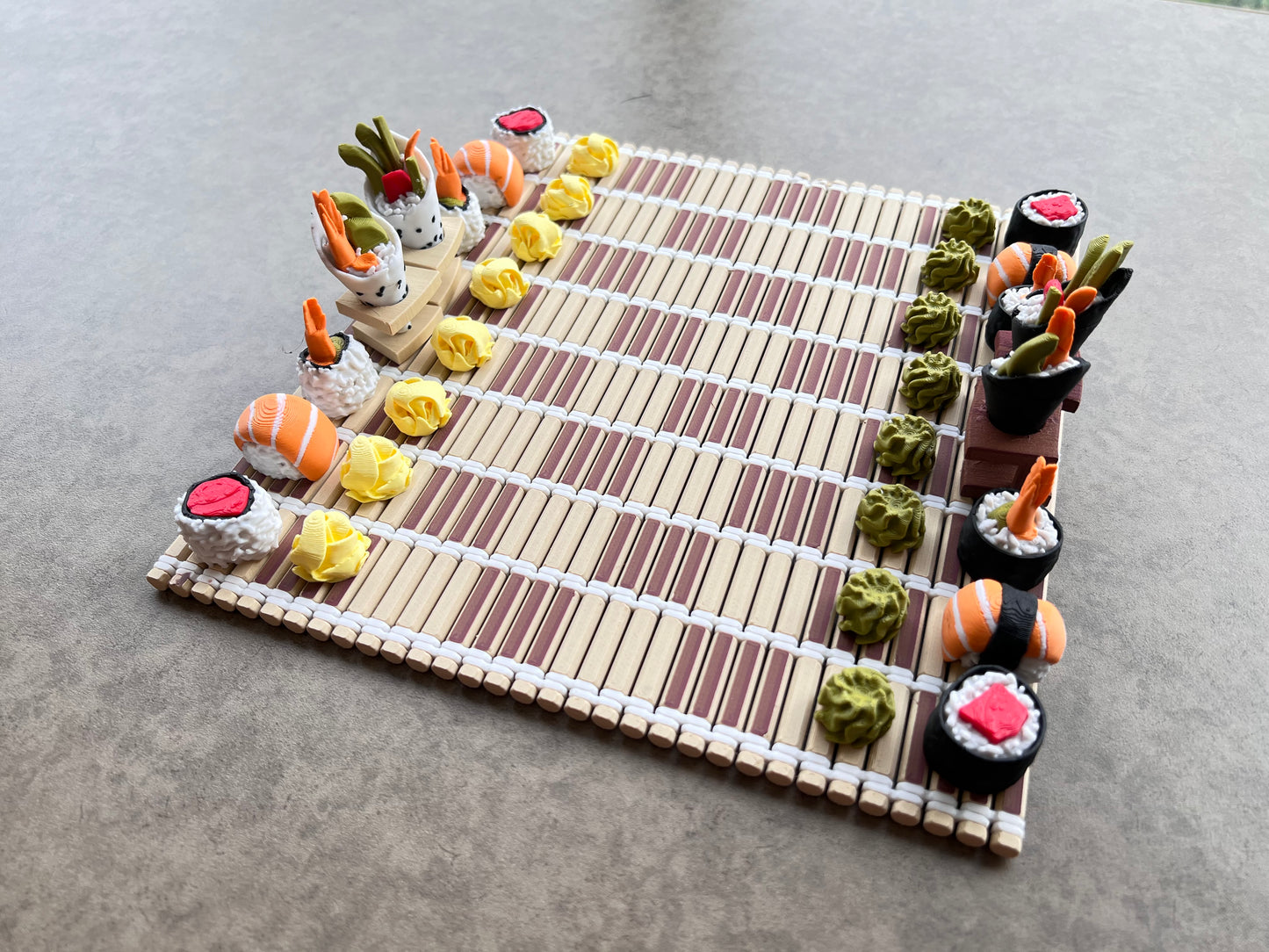 3D Sushi Chess Set (with Bento Box)