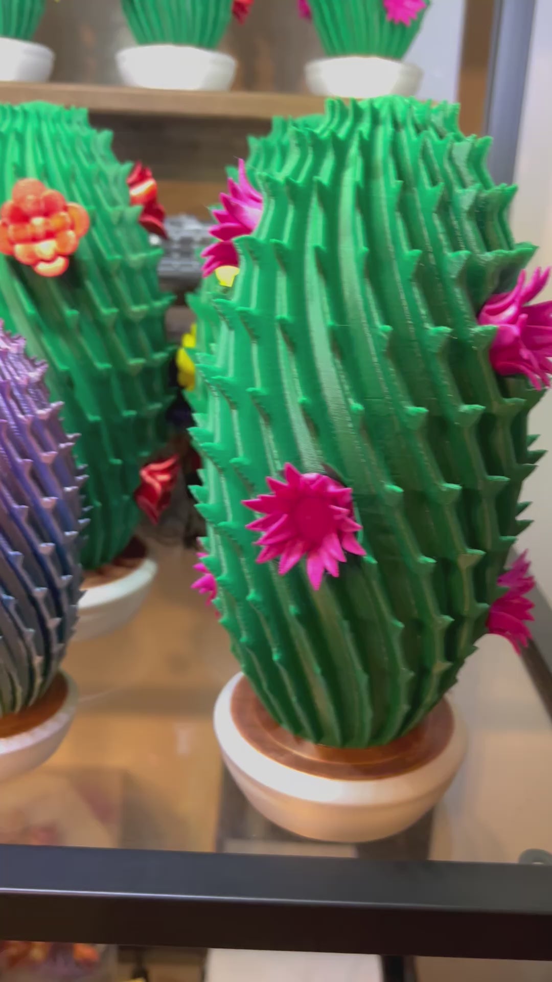 3d printed cactus Cactus With Blooming Flowerings