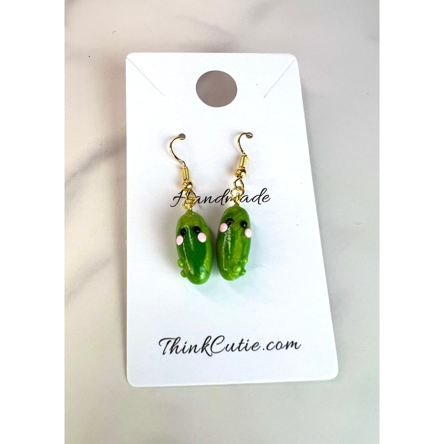 Handmade Kawaii Pickle Earrings