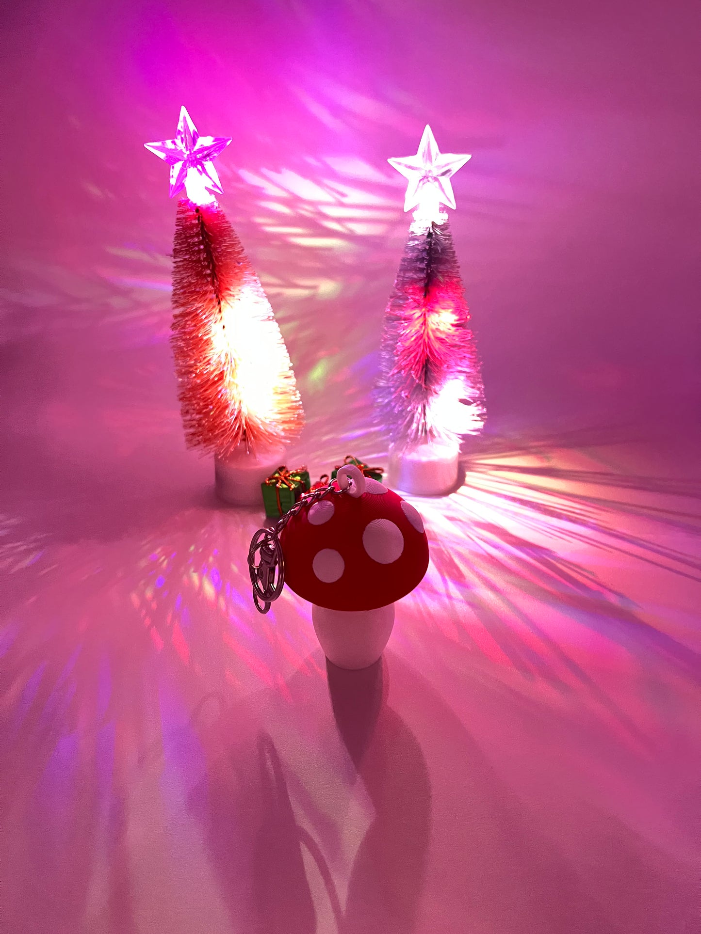 3D Mushroom Clicker Keychain