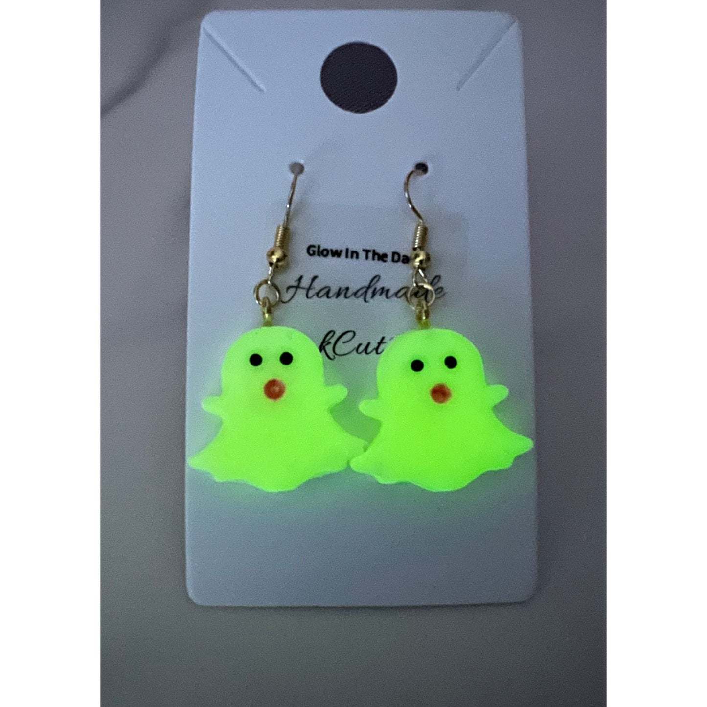 Glow in the dark ghost earrings