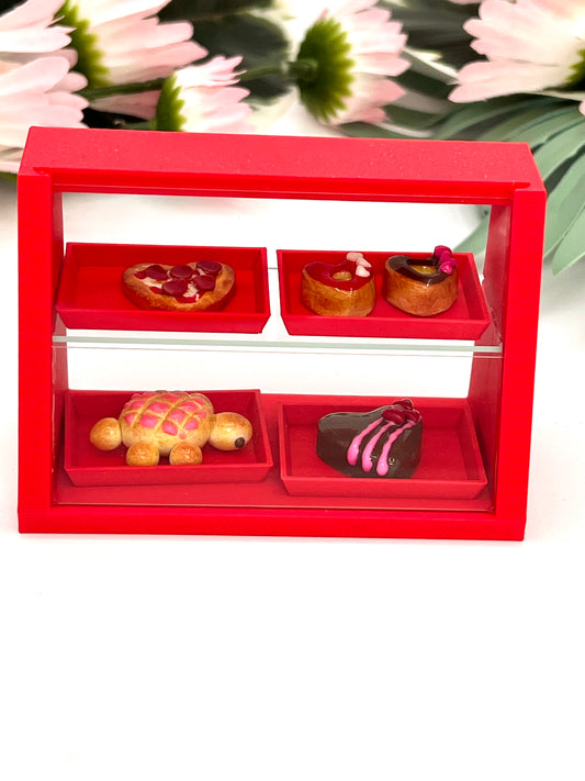 Miniature Pink Heart Valentine Pastry Case