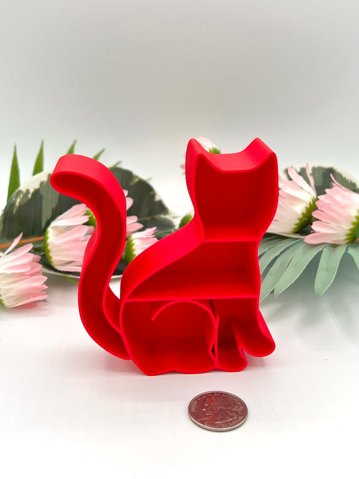 3D Miniature Cat Shelf (Valentine Red)