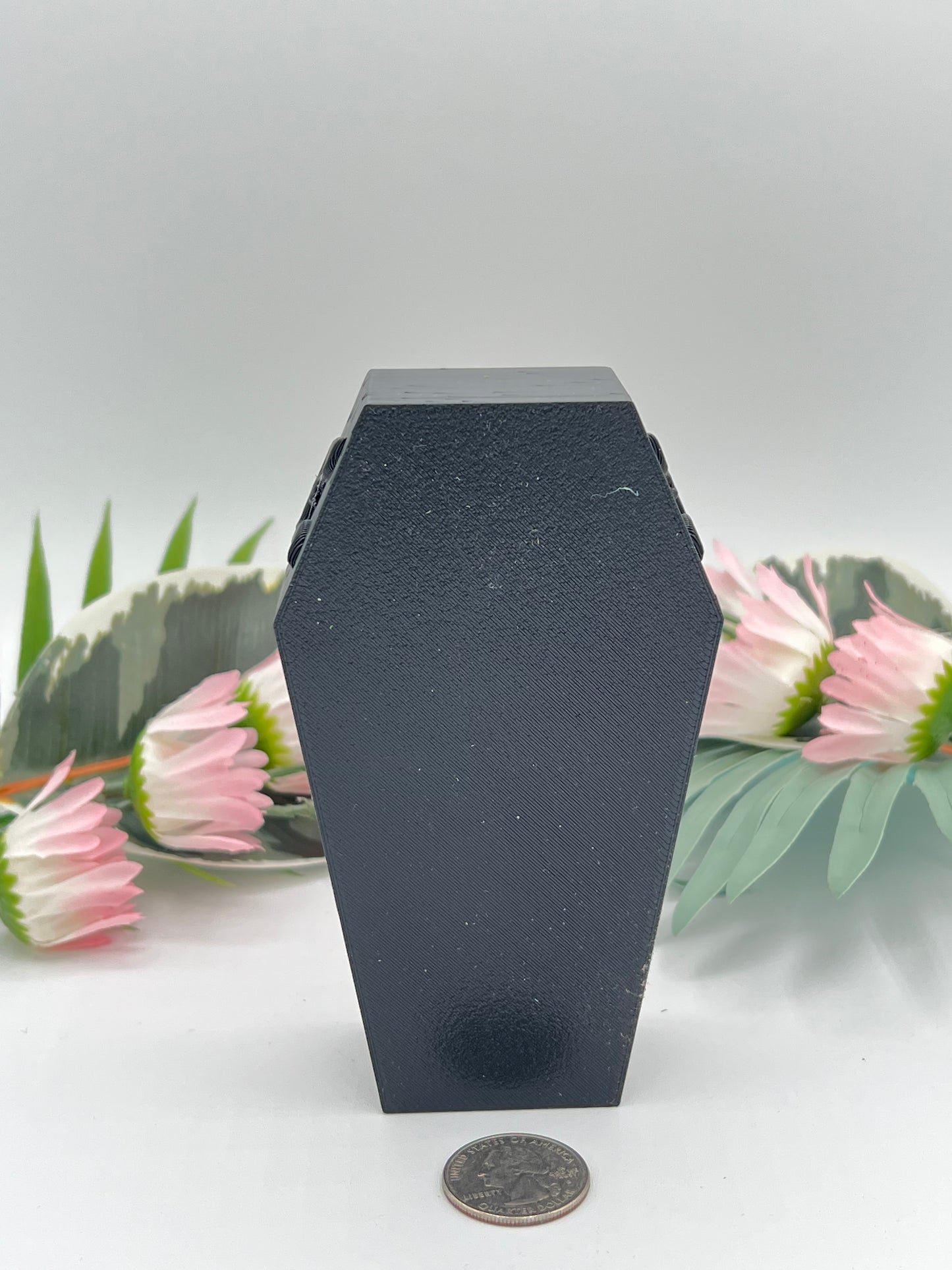Small 3D Black Miniature Coffin