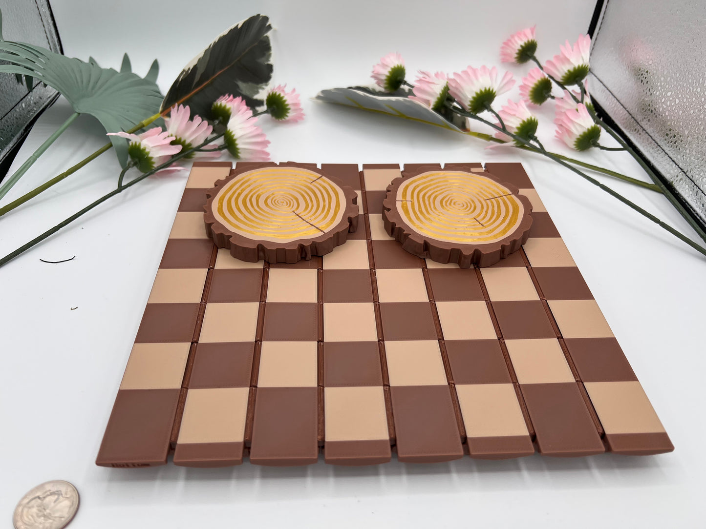 3D Mushroom Chess & Checkers Set (magnetic)