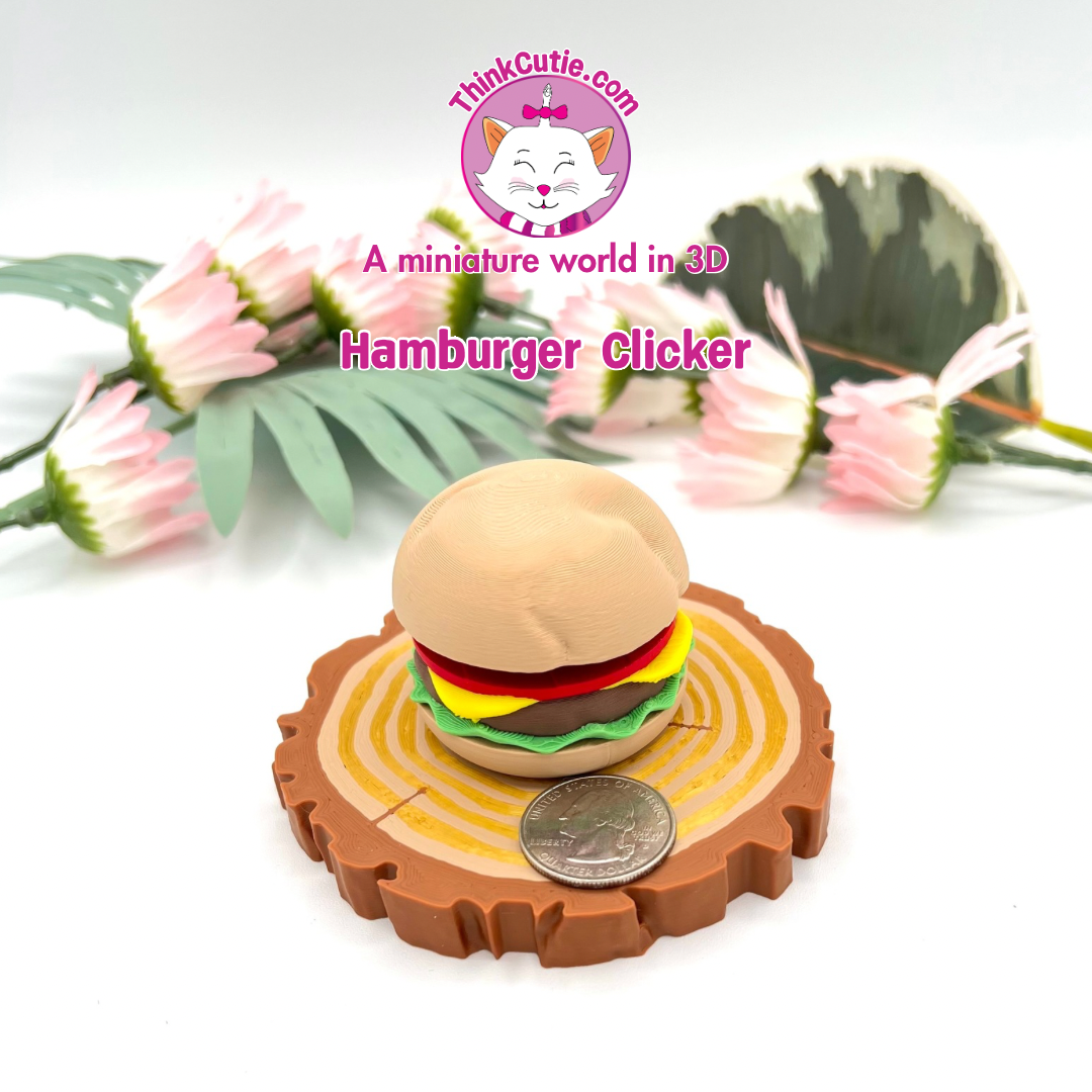 3D Hamburger Fidget Clicker