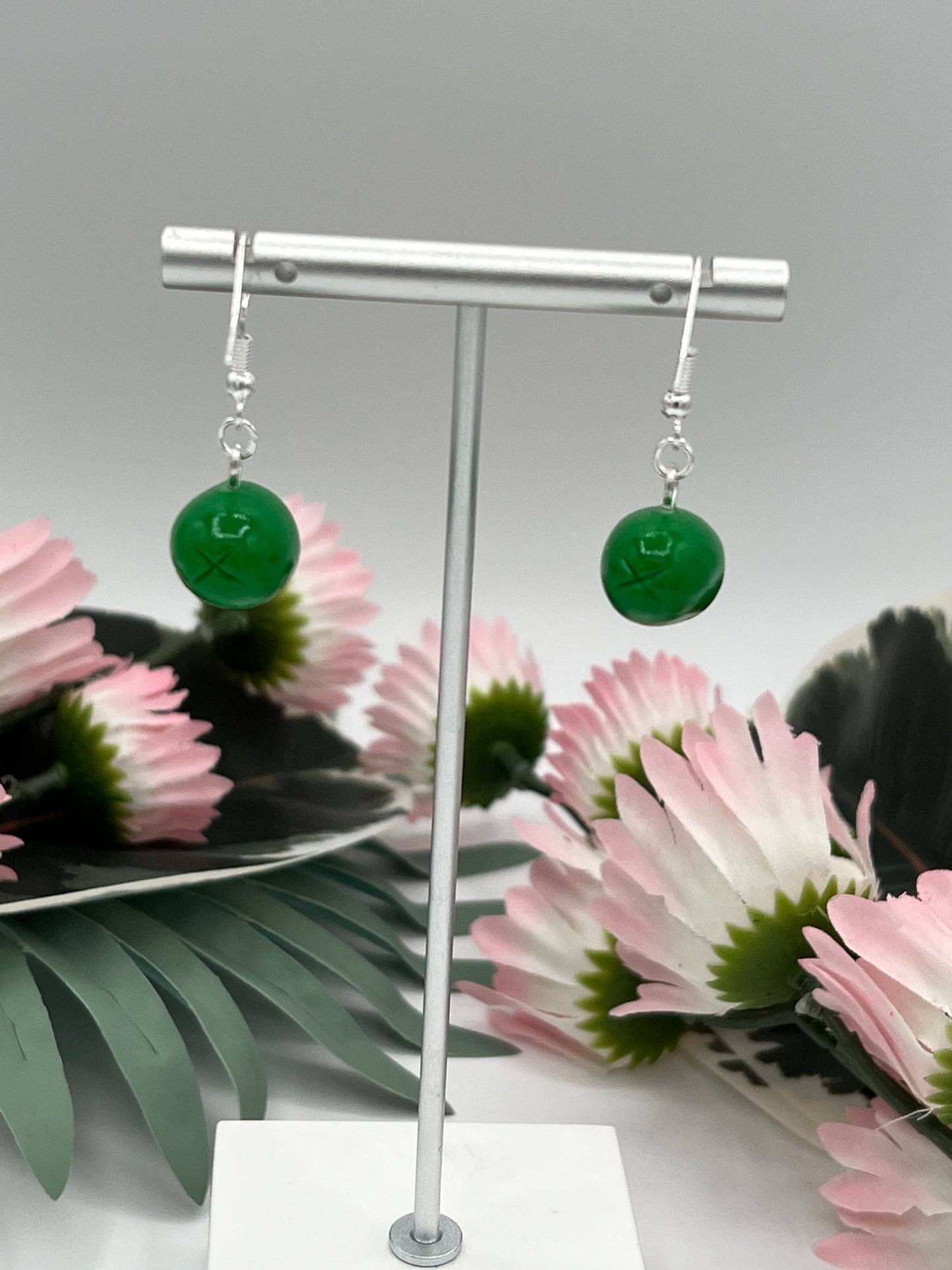 Handmade Polymer Clay Olive Earrings