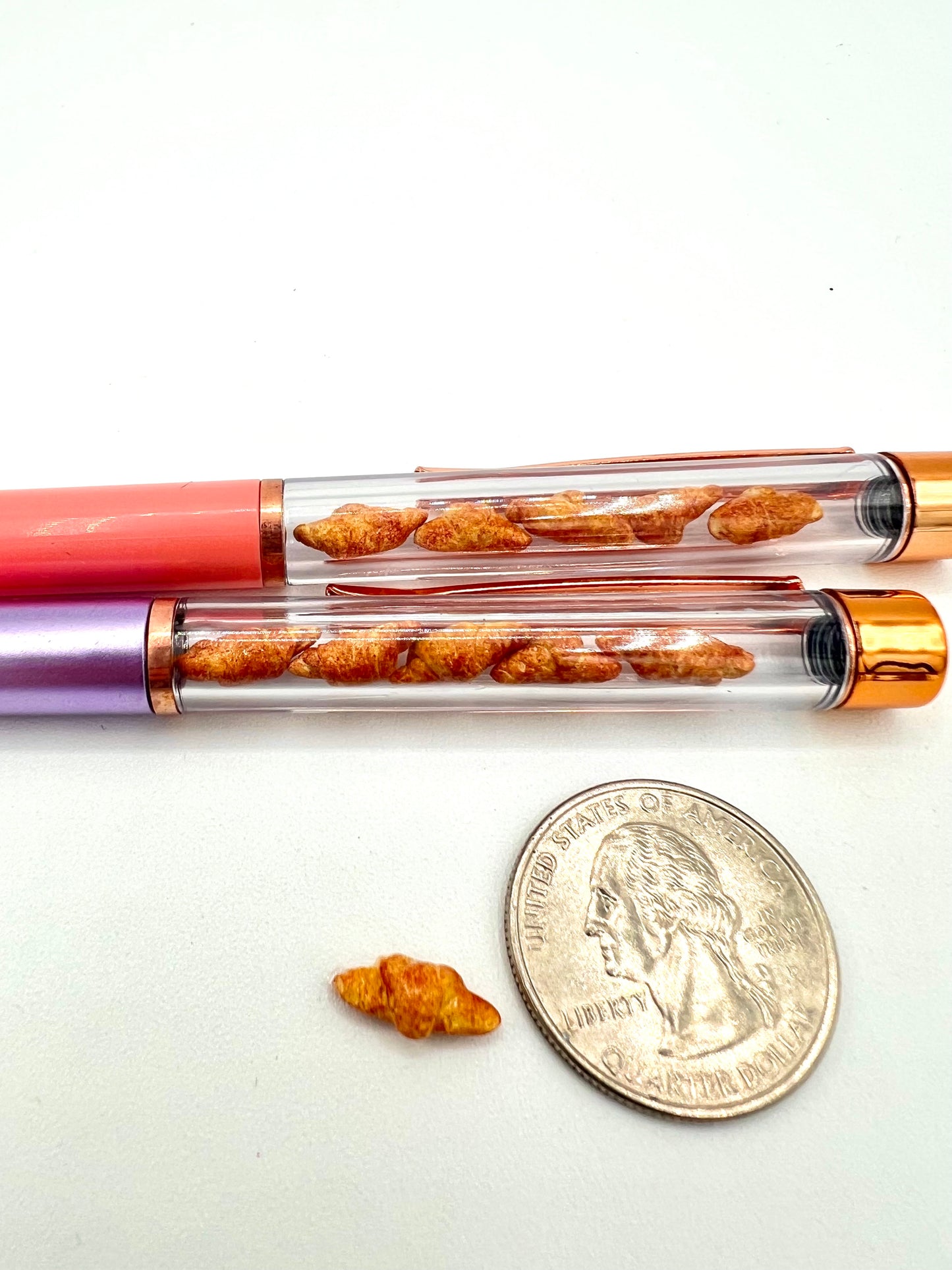 Handmade micro croissant pens
