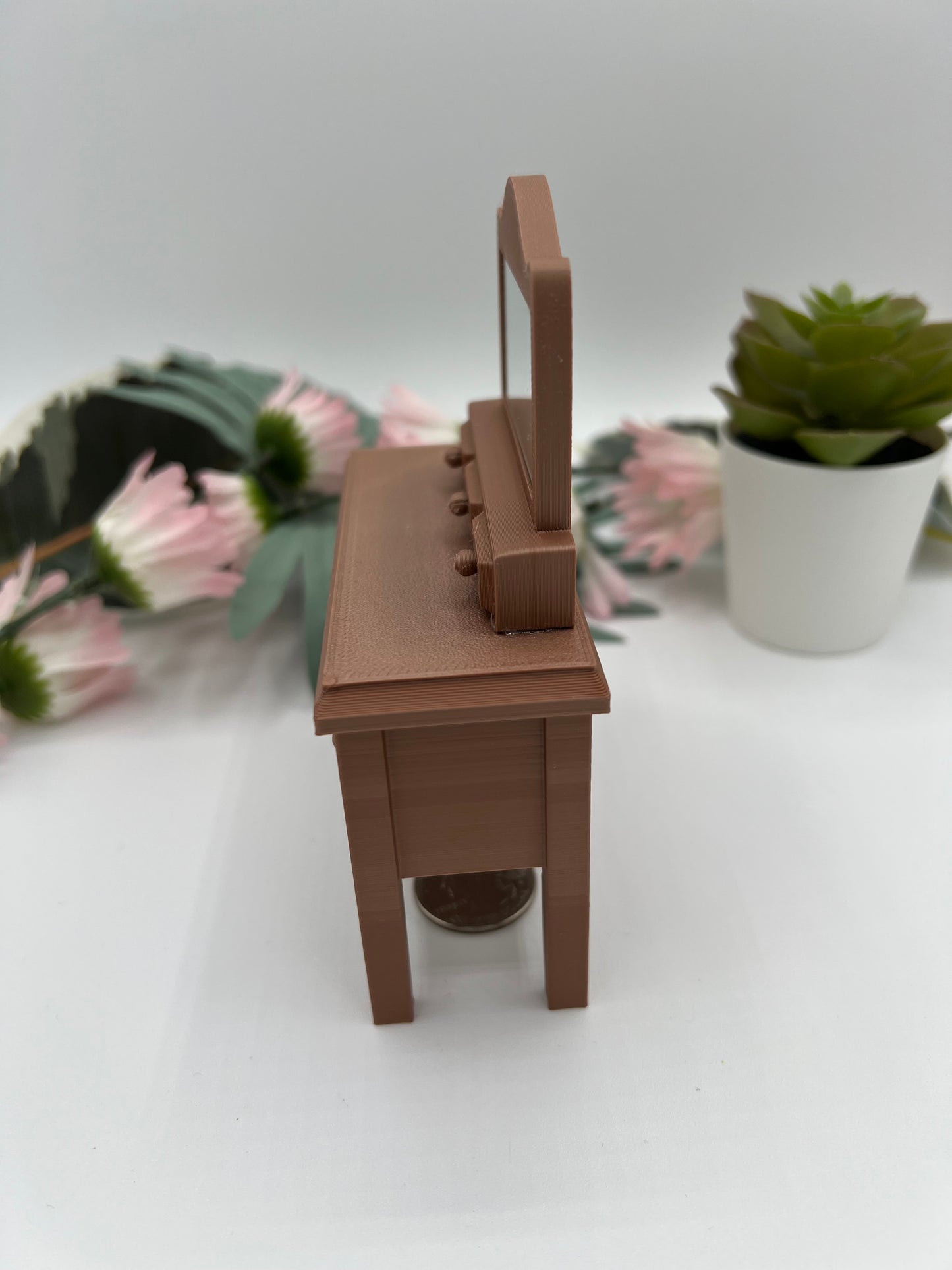 Miniature Doll House Mirror Dresser or Furniture (3D)