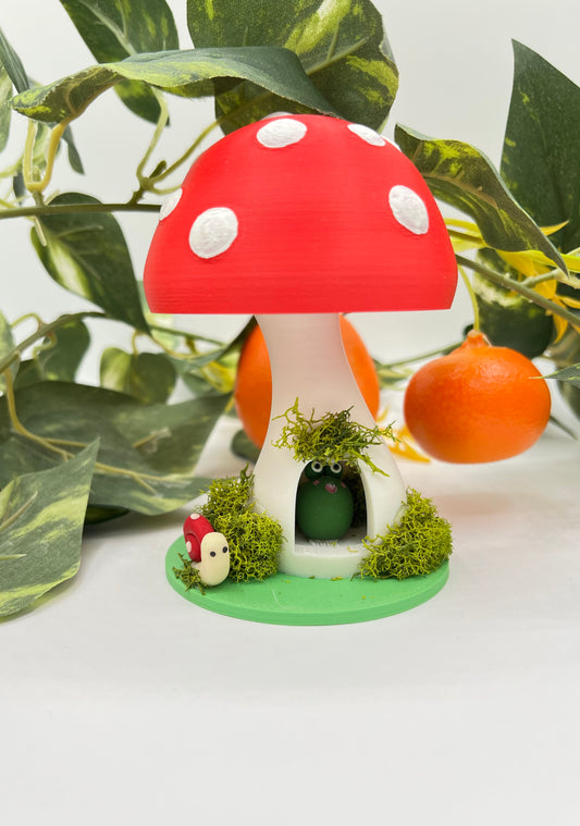 Red Frog & Snail Mushroom House