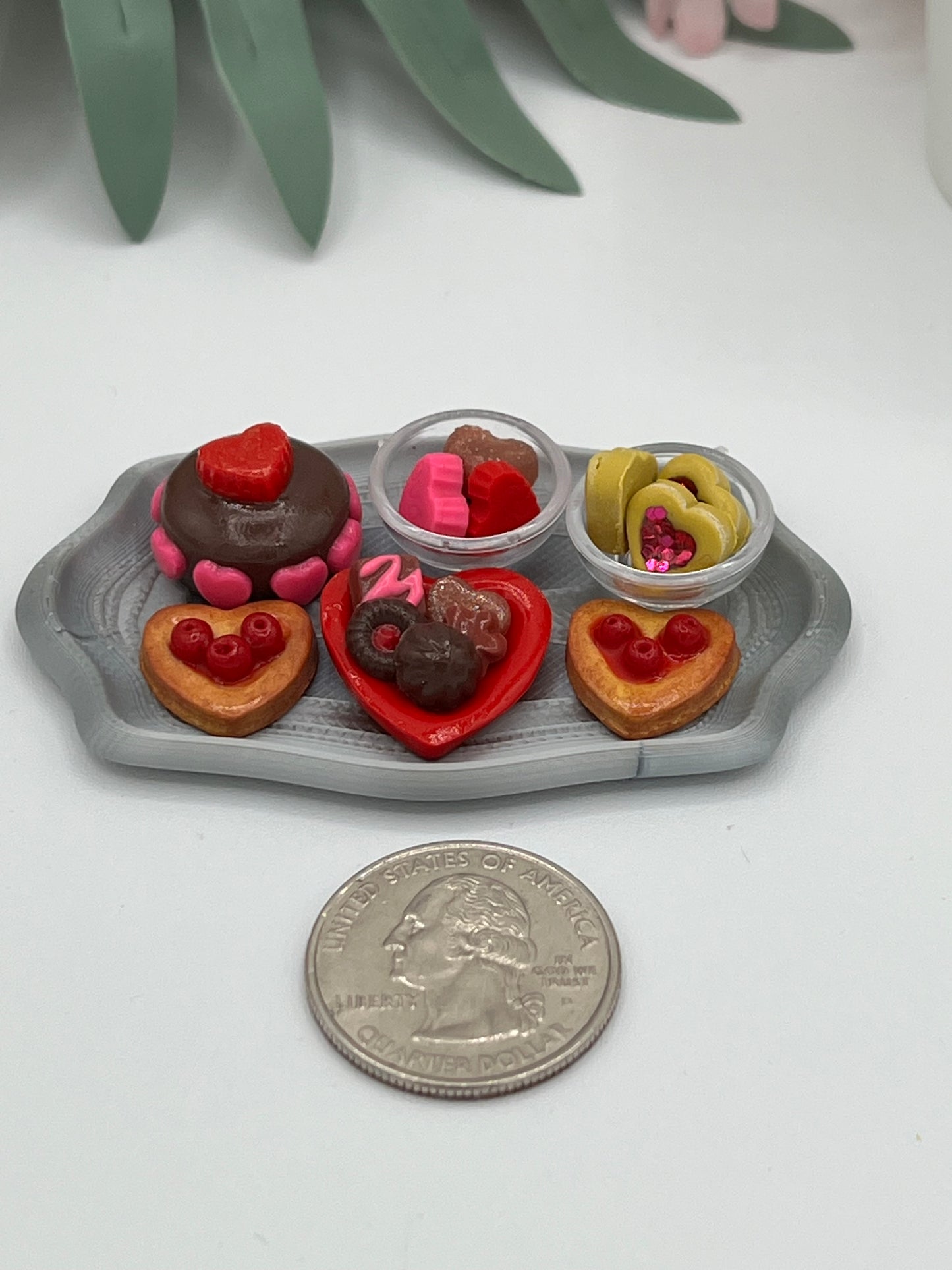 Miniature Sweet Cookies, Chocolates, and Pastries Set (Valentine’s Day)