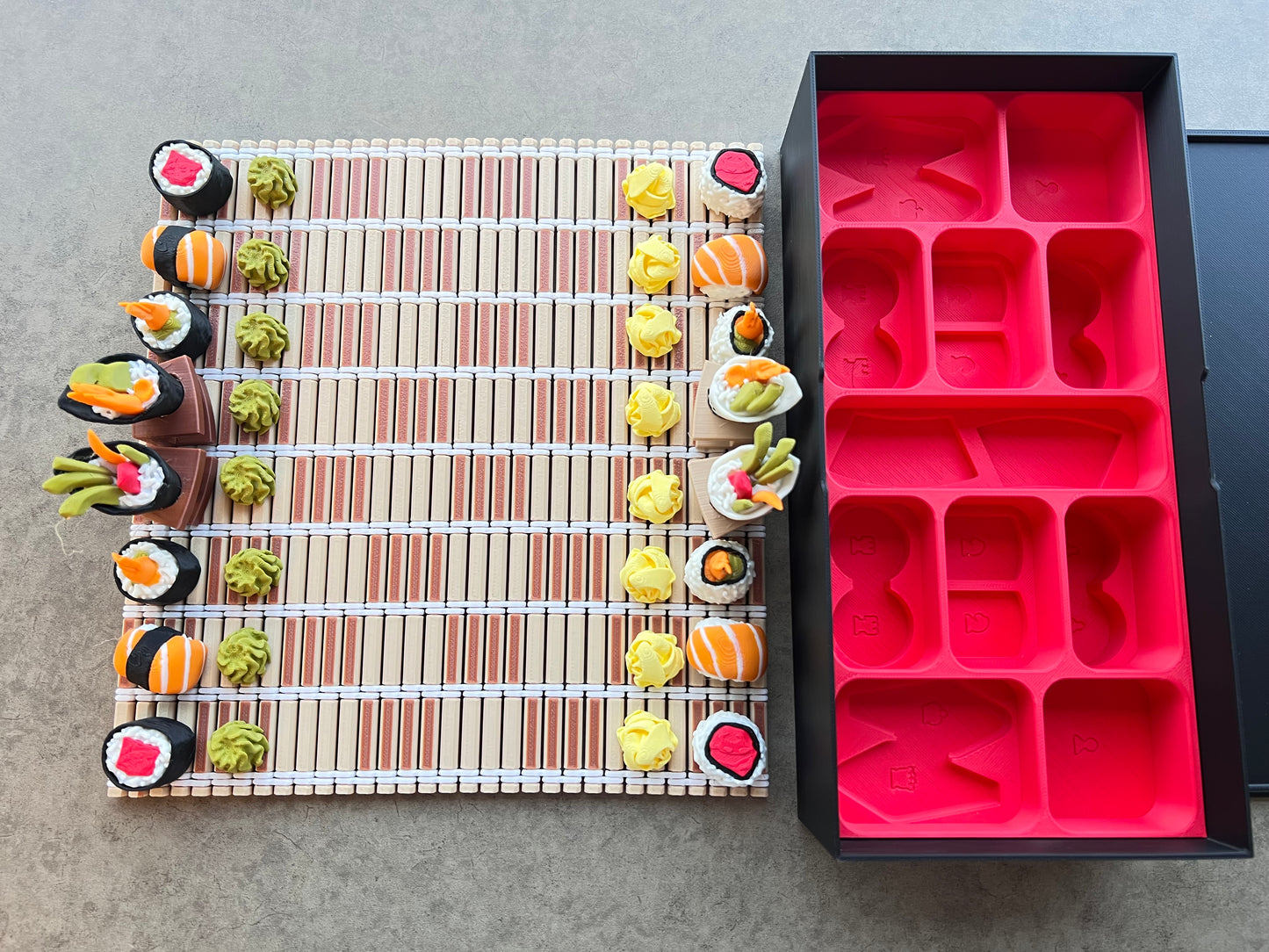 3D Sushi Chess Set (with Bento Box)