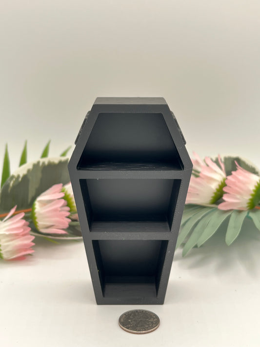 Small 3D Black Miniature Coffin