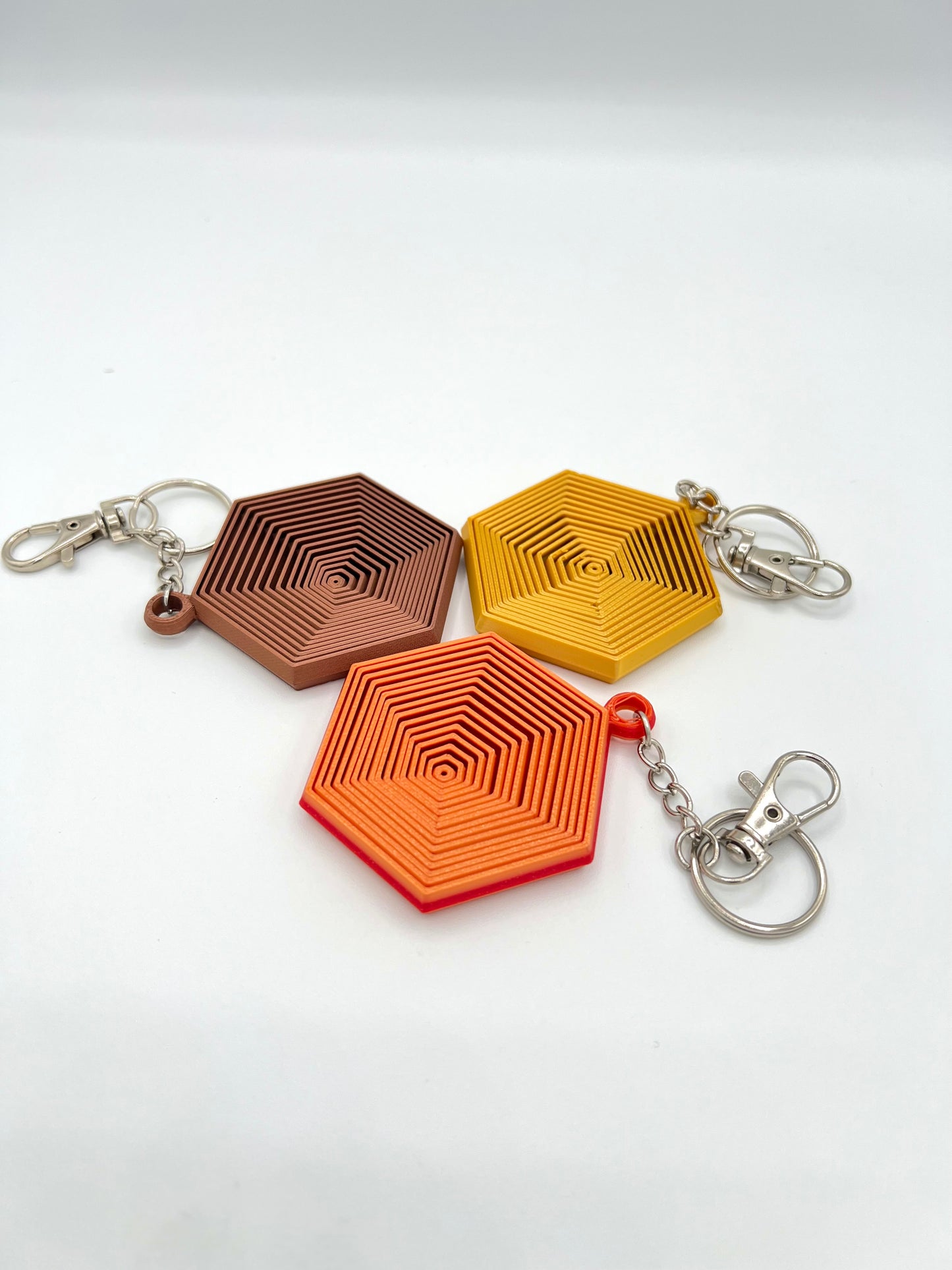 3D Customer Hexagon Fidget Keychain