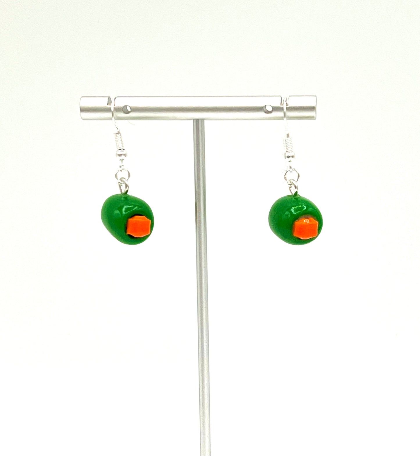 Handmade Polymer Clay Olive Earrings