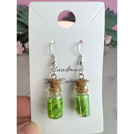 Pickles in a jar earrings