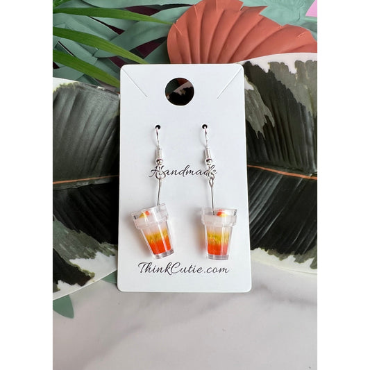 Candy Corn Drink Earrings