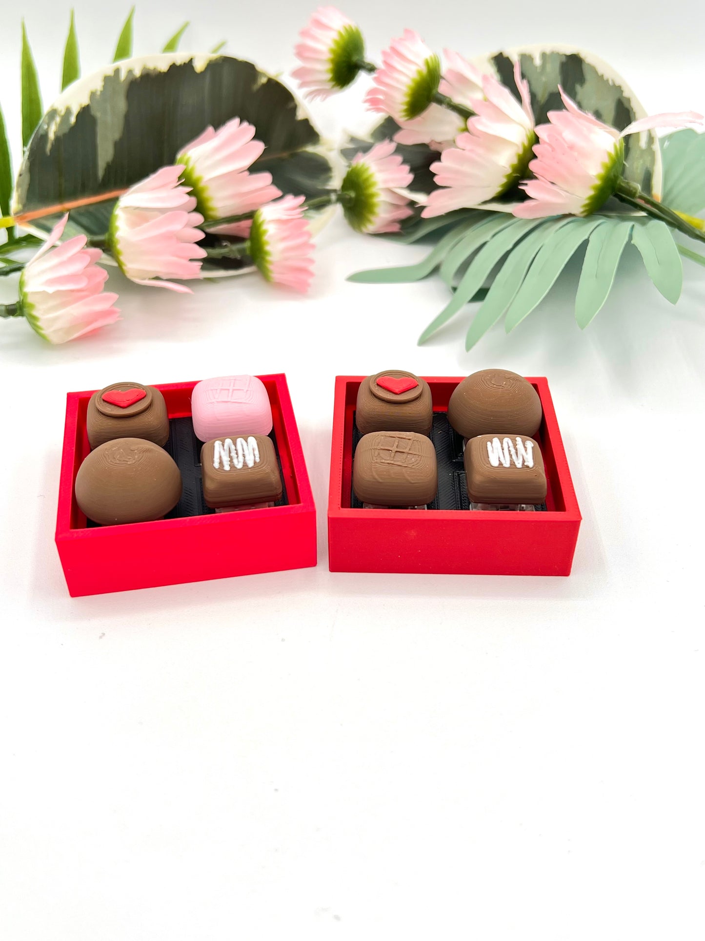 Valentines 3D Chocolate Box Fidget Clickers (Chocolate or Pink)