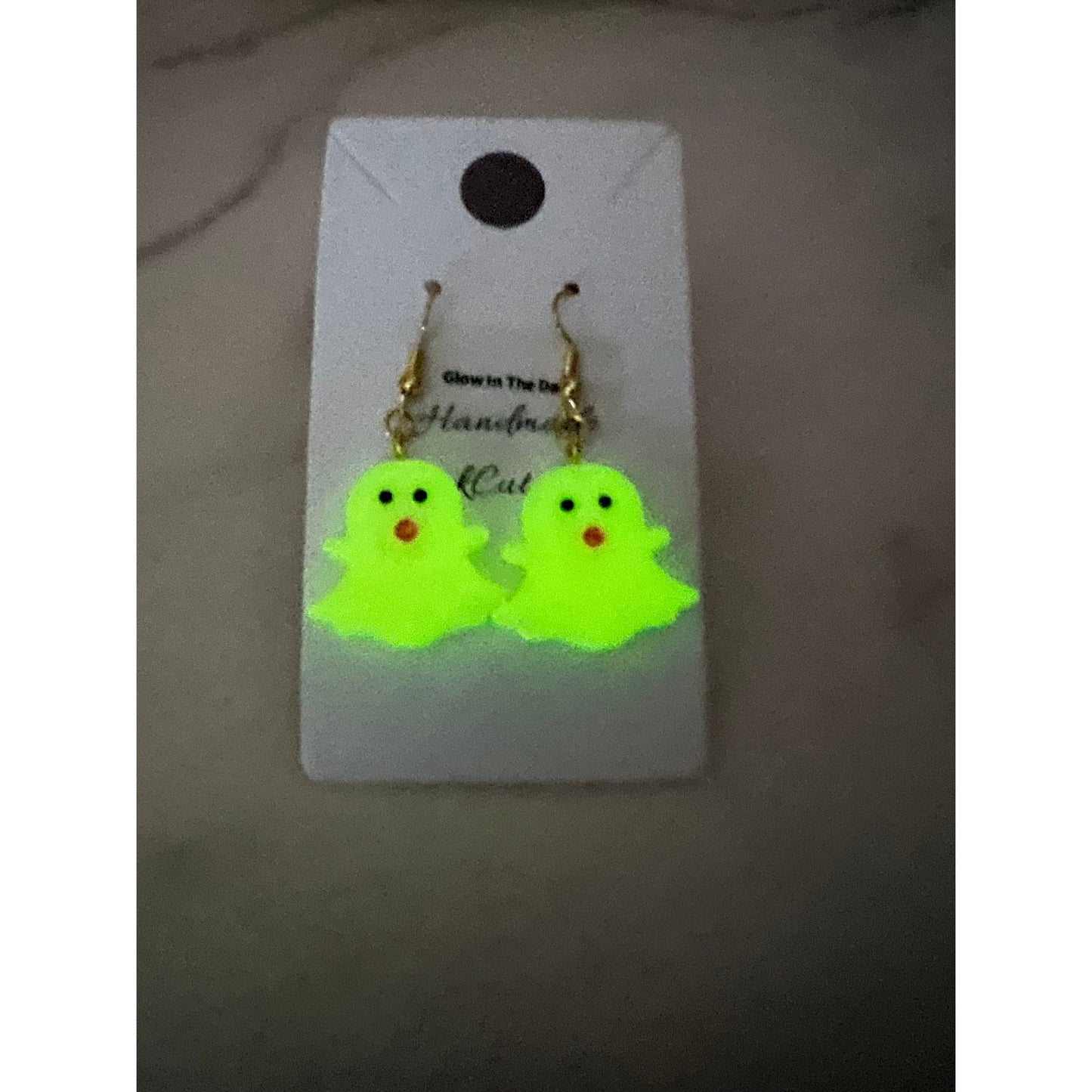 Glow in the dark ghost earrings