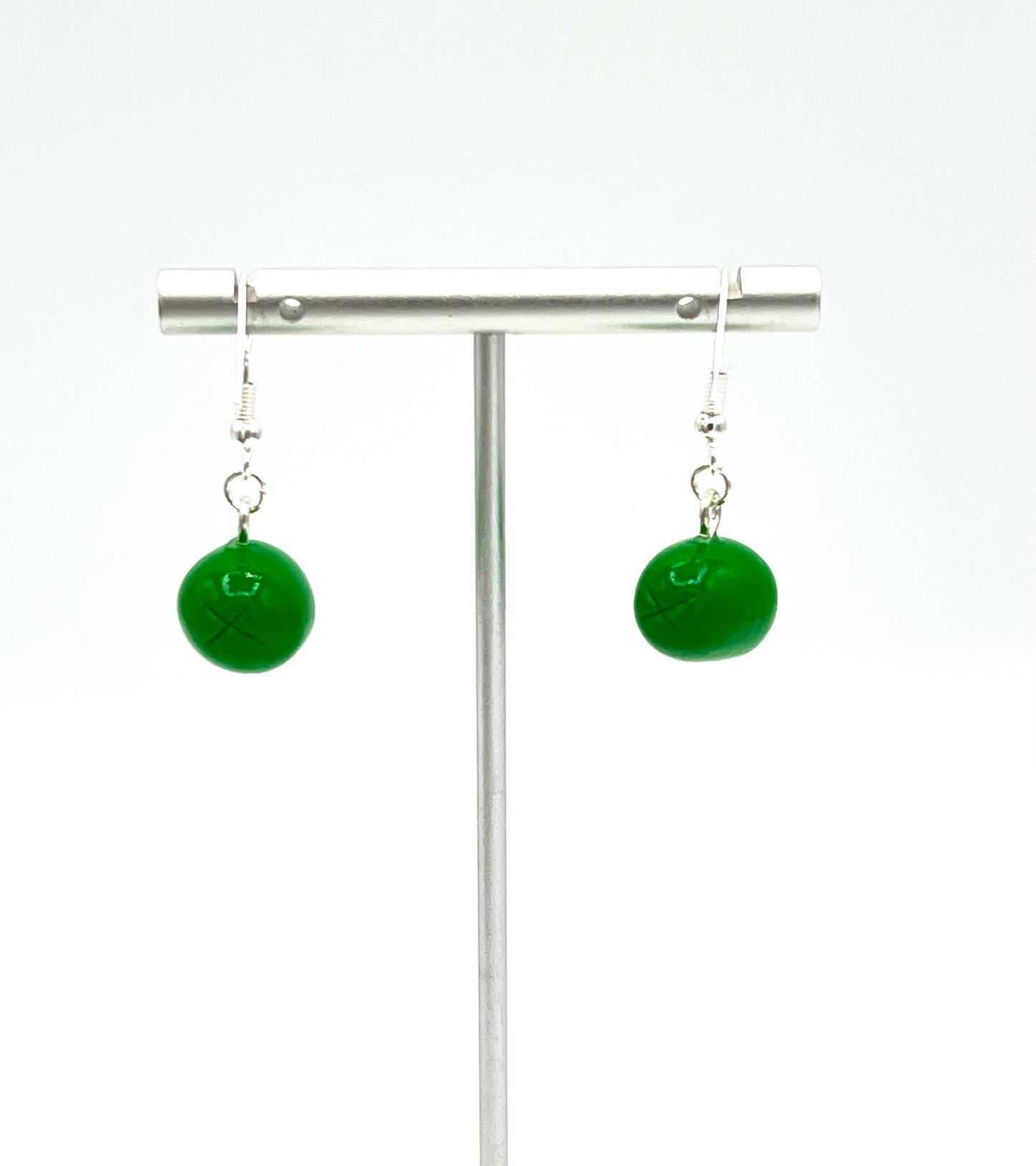 Handmade Polymer Clay Olive Earrings