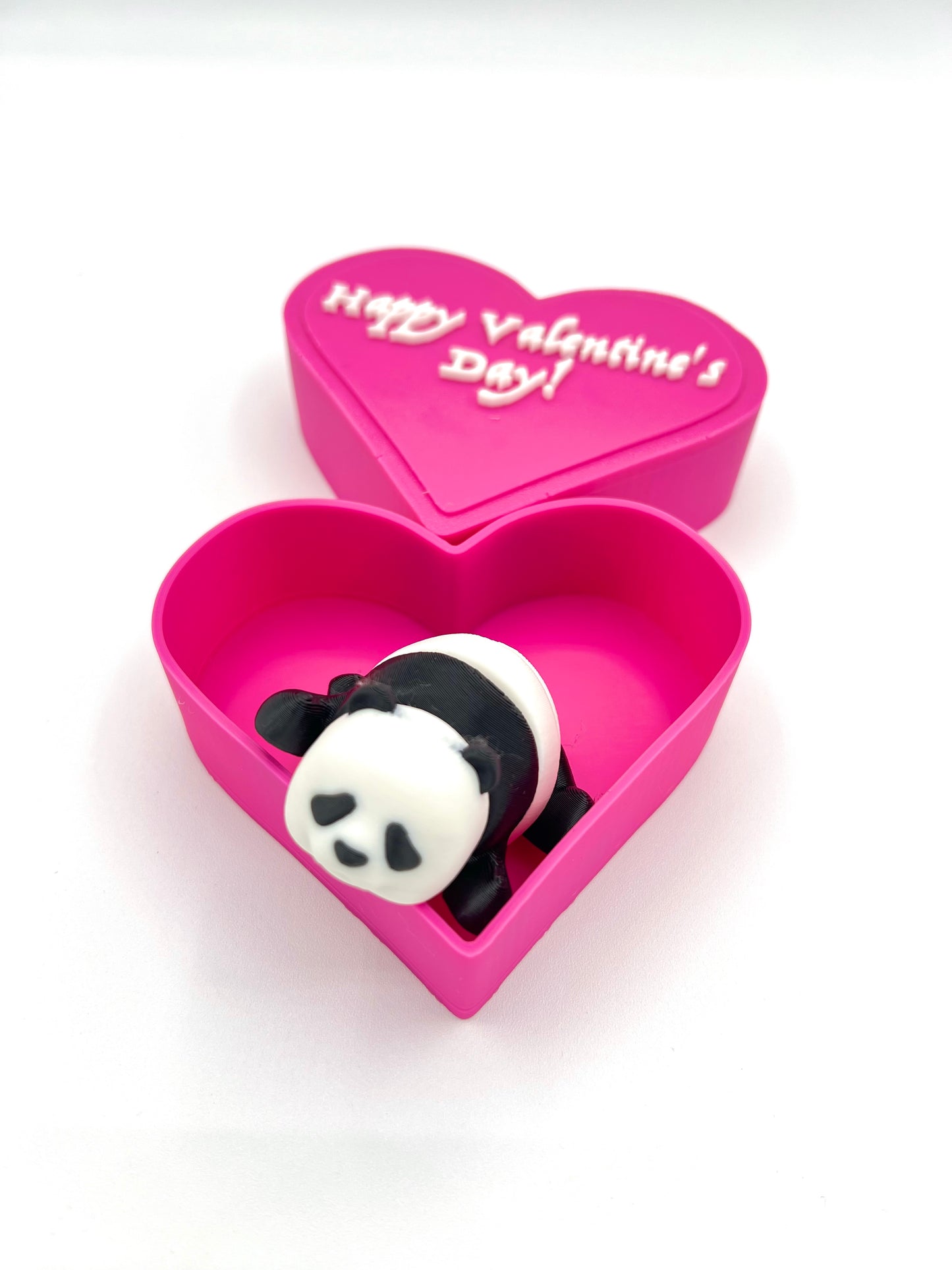 Mystery Panda 3D Valentine Heart Box
