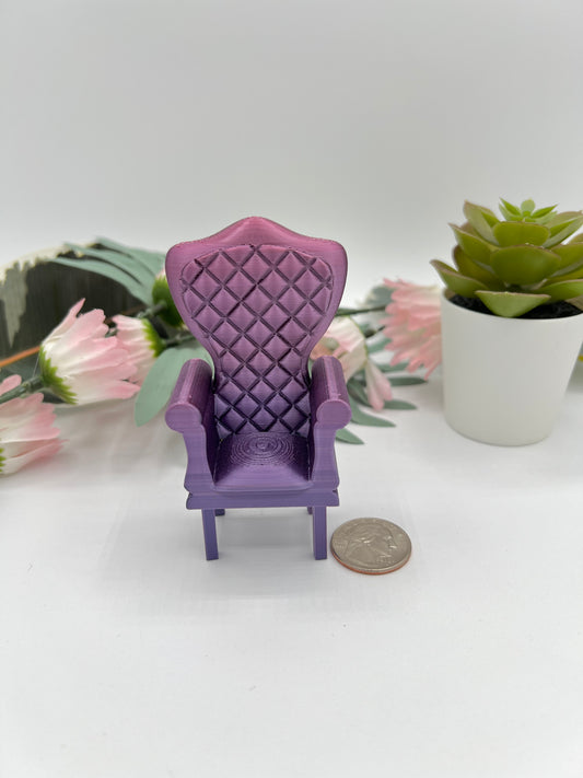 3D Miniature Library Chair (Purple)