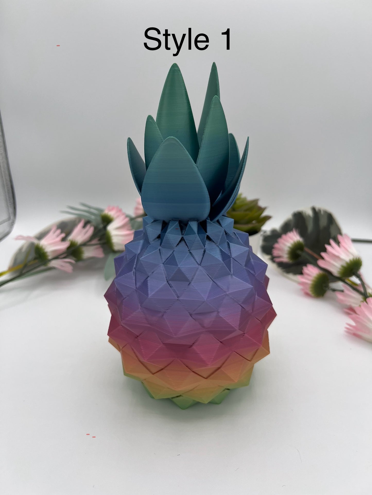 Rainbow 3D-Printed Pineapple – Vibrant & Unique