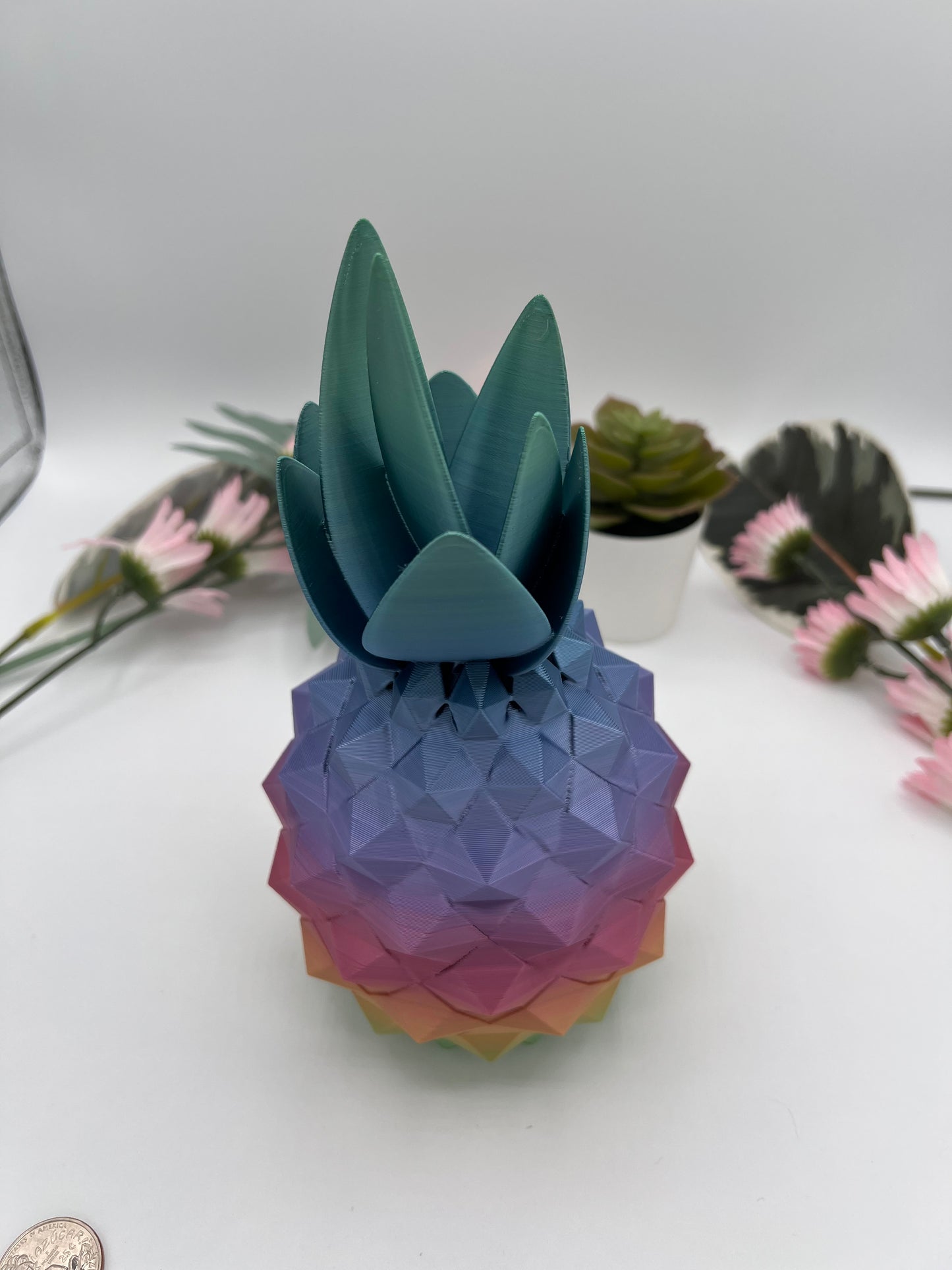 Rainbow 3D-Printed Pineapple – Vibrant & Unique