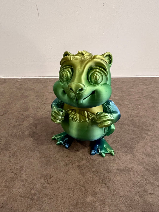 Articulated Beaver - Rainbow 3D-Printed – Poseable & Colorful